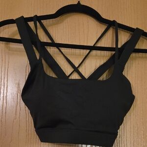 Running Girl Black Strappy Sports Bra...size Sm.